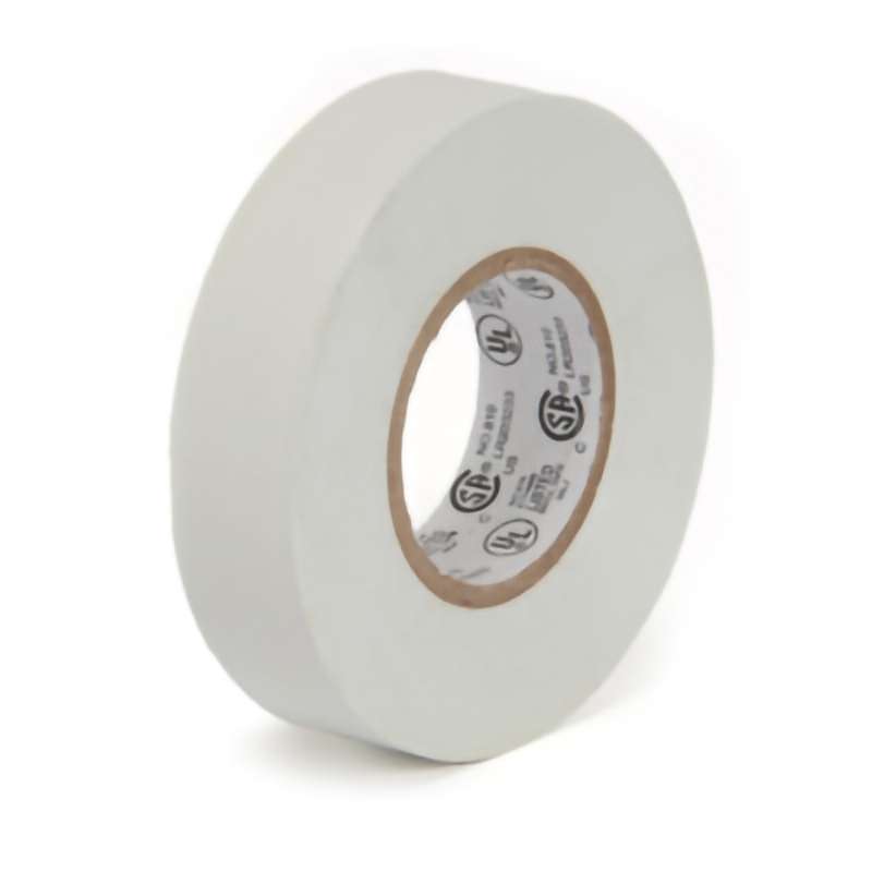 Electrical Tape, 3/4"x66', 1" Core, 7.0 mil, White, Economy Grade